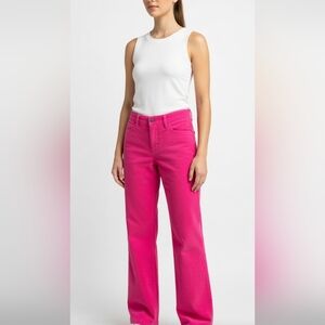 J. Crew Bright Hot Pink Matchstick Cotton Corduroy Fun Pants (Size:28R)